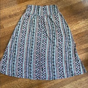 Midi Indian print skirt